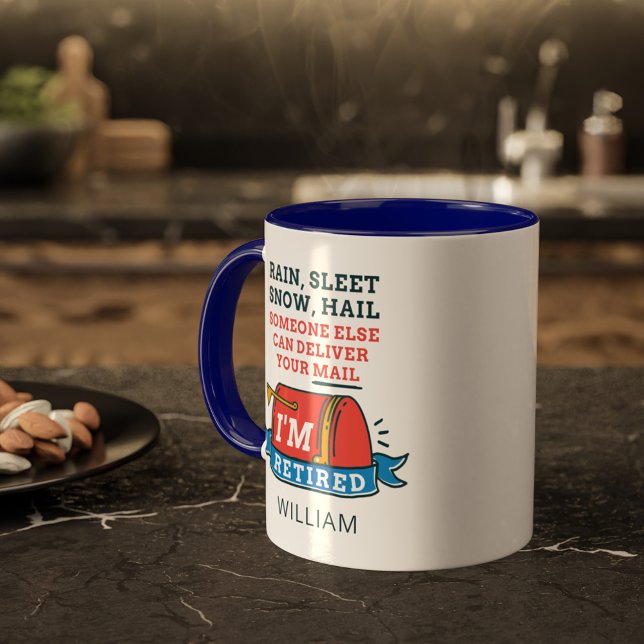 Mug Employé de poste retraité Mailman Retraite personn (Postal Worker Retirement Parting Gift Personalized Coffee Mug)