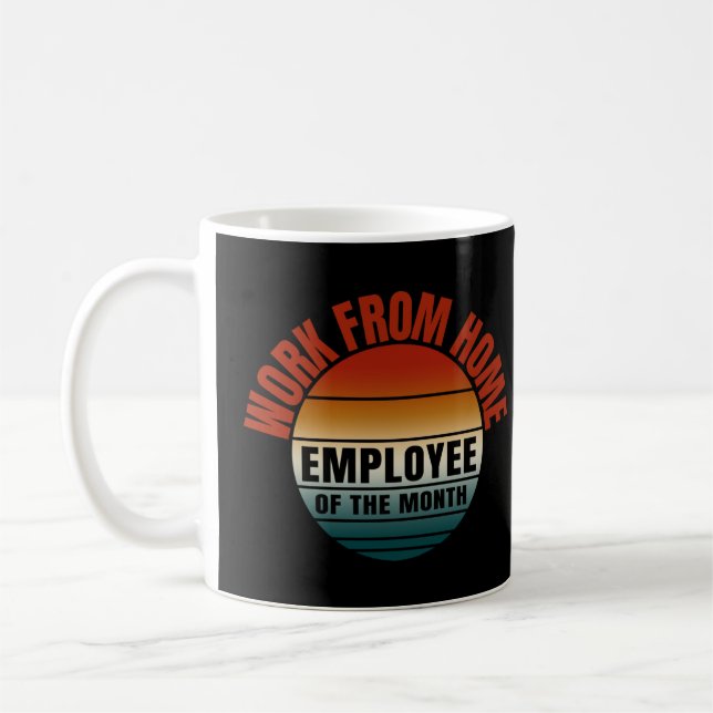 Mug employé du mois travaillant à domicile (Gauche)