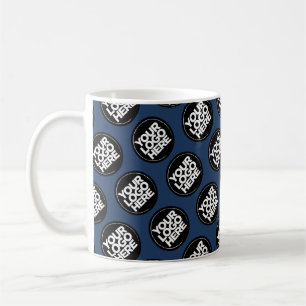 Mug Employé du motif d'affaires du logo bleu marine