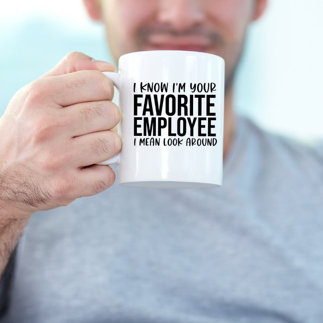 Mug Employé favori amusant, bureau (Créateur téléchargé)