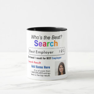 Mug Employeur - Meilleur drôle de recherche personnali