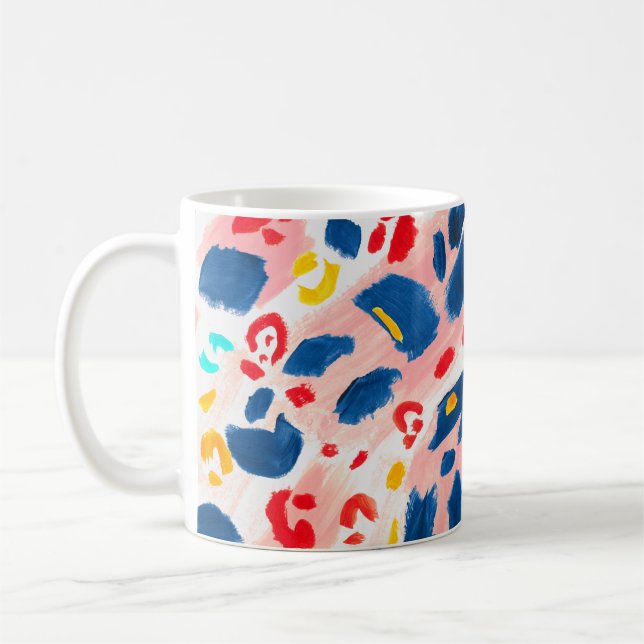 Mug Empreinte de léopard : aquarelle peinte à la main. (Gauche)