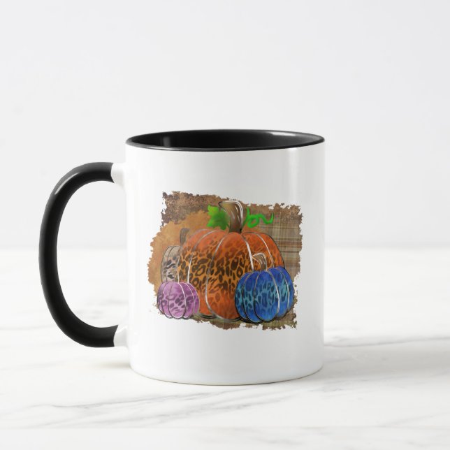 Mug Empreinte de léopard Automne Citrouilles Automne S (Gauche)