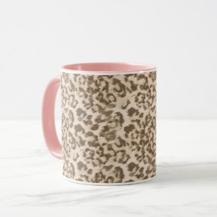 Mug Empreinte de léopard beige