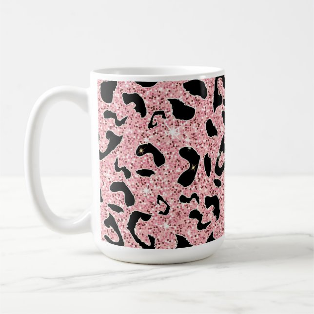 Mug Empreinte de léopard d'aquarelle sans contact (Gauche)