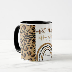 Mug Empreinte de léopard de citation à chaud Rainbow