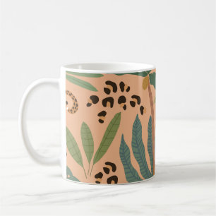 Mug Empreinte de léopard de la jungle : motif sans cou