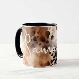 Mug Empreinte de léopard de la vache occidentale Abstr
