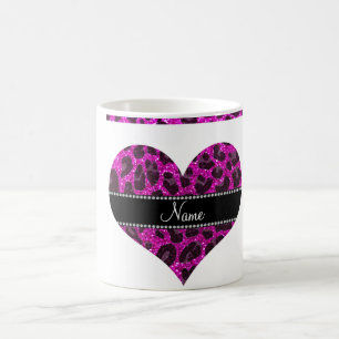 Mug Empreinte de léopard de parties scintillant rose n