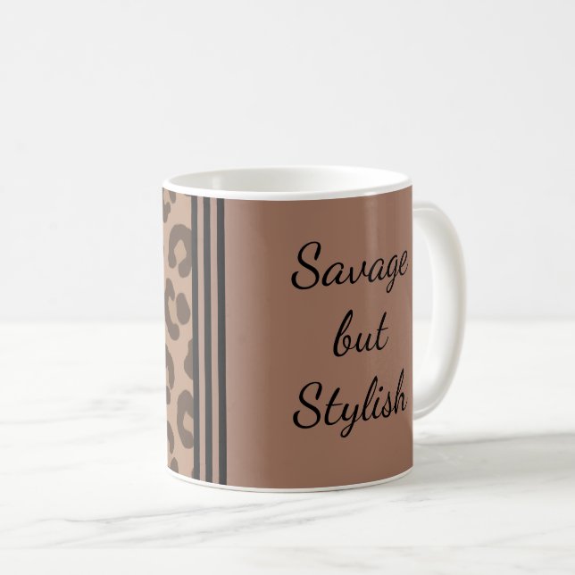 Mug Empreinte de léopard économe mais élégant (Devant droit)