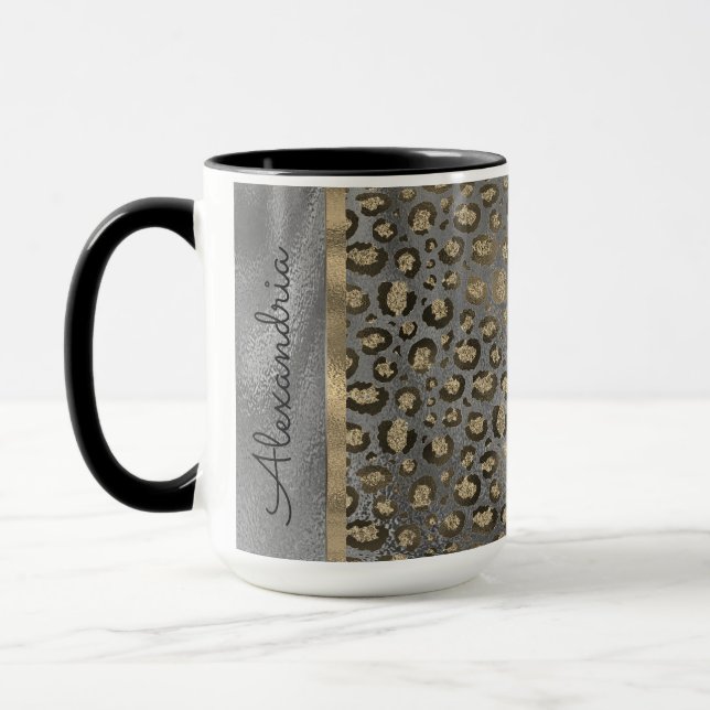 Mug Empreinte de léopard Gold Parties scintillant sur  (Gauche)