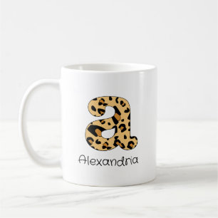 Mug Empreinte de léopard initial d'une minuscule et no