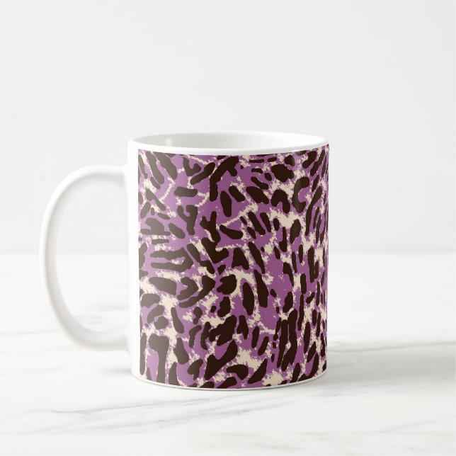 Mug Empreinte de léopard, Motif animal classique. (Gauche)