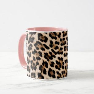Mug Empreinte de léopard noir Brown crémeux