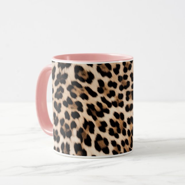 Mug Empreinte de léopard noir Brown crémeux (Devant gauche)