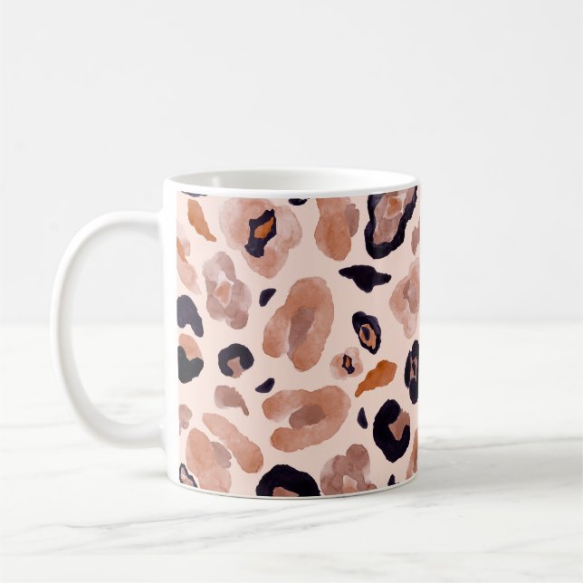 Mug Empreinte de léopard, sans soudure, arrière - plan (Gauche)