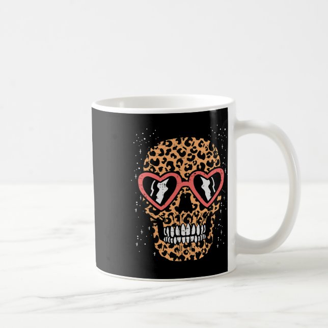 Mug Empreinte de léopard Skull Skeleton Drôle Hallowee (Droite)