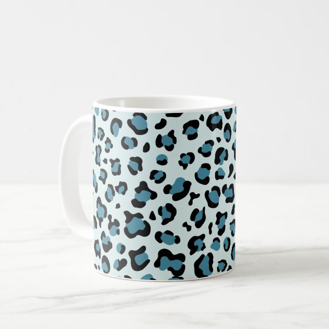 Mug Empreinte de léopard, Spots de léopard, Leopard bl (Devant gauche)
