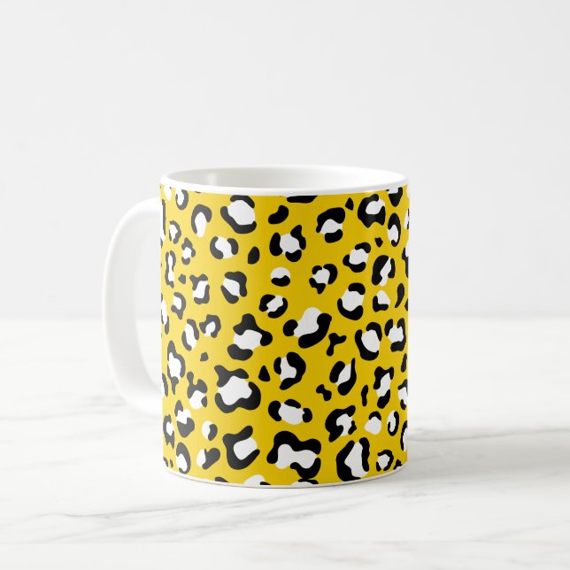 Mug Empreinte de léopard, Spots de léopard, Leopard Ja (Devant gauche)