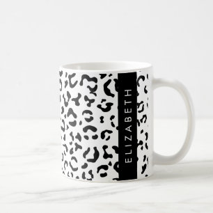 Mug Empreinte de léopard, Spots, Noir Et Blanc, Votre 