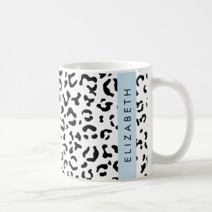 Mug Empreinte de léopard, Spots, Noir Et Blanc, Votre 