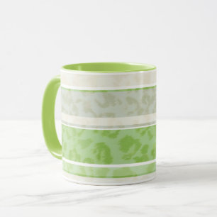 Mug Empreinte de léopard sur arrière - plan rayé