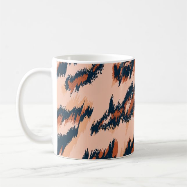 Mug Empreinte de léopard : Textile Design sans joint. (Gauche)