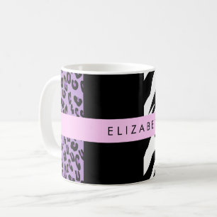 Mug Empreinte de léopard, Zebra Print, Purple, Votre n