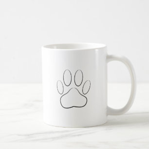 Mug Empreinte de patte blanc