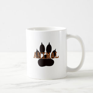 Mug Empreinte de patte d'animal noir