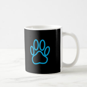 Mug Empreinte de patte de chien de Néon Bleu
