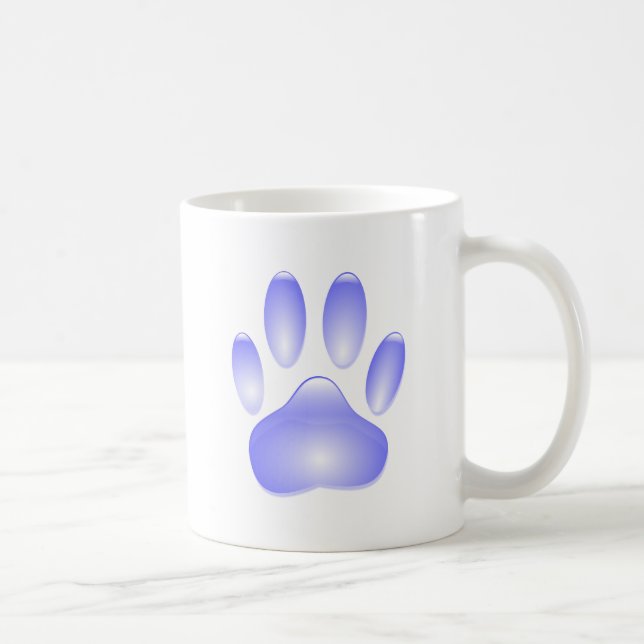 Mug Empreinte de patte de chien de verre (Droite)