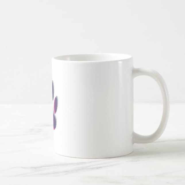 Mug Empreinte de patte de chien hors de l'attention (Droite)