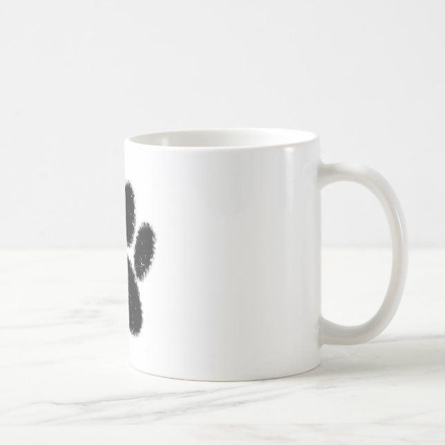 Mug Empreinte de patte De Chien Rough Et Distressed (Droite)