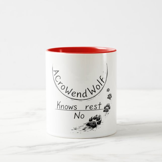 Mug Empreinte de Patte de Loup de Sensibilisation  (Centre)