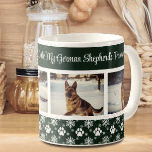 Mug Empreinte de patte Motif Forest Green 4 Chien Phot