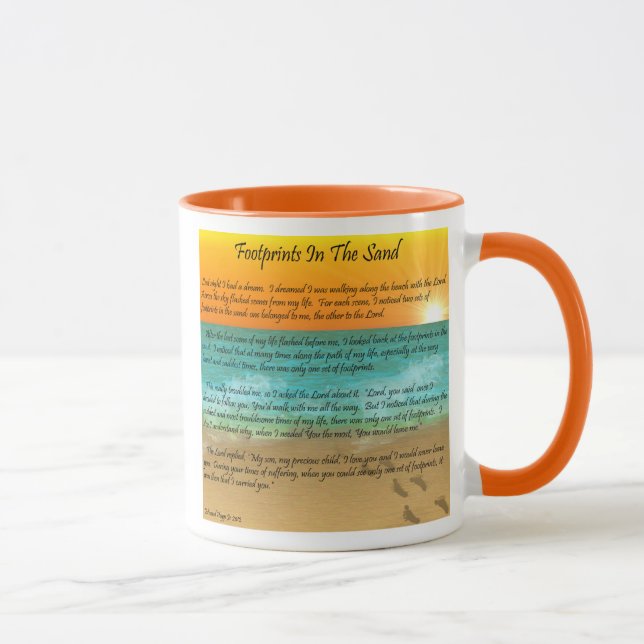 Mug Empreintes de pas dans le sable (Droite)
