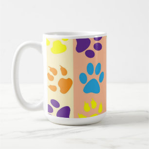 Mug Empreintes de Pattes Colorées et Ludiques Amoureux