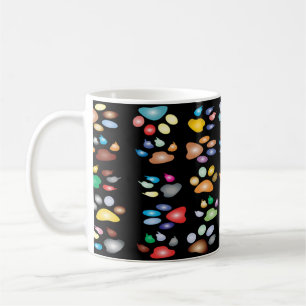Mug Empreintes de pattes colorés