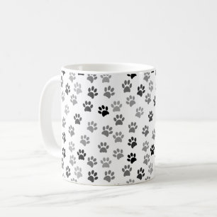 Mug Empreintes de pattes de Chien à chiots  Blanc et 