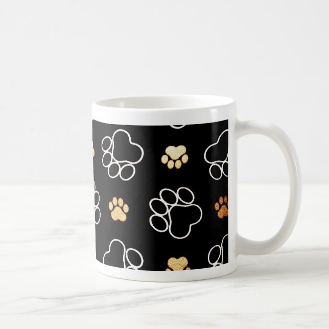 Mug Empreintes de pattes de chien chiot cadeaux pour A (Droite)