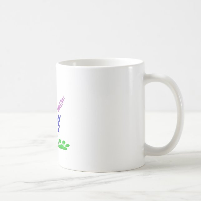 Mug Empreintes de pattes de chiens avec Pois (Droite)