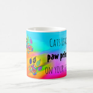 Mug Empreintes de pattes de congé de chats sur votre