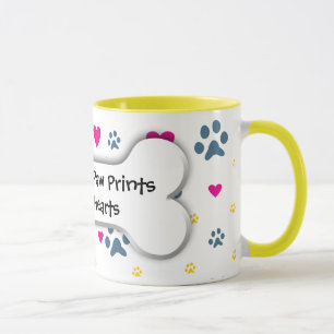 Mug Empreintes de pattes de congé de chiens sur nos