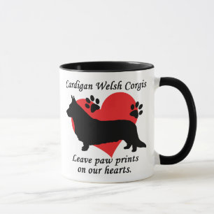 Mug Empreintes de pattes de congé de Corgis de Galloi