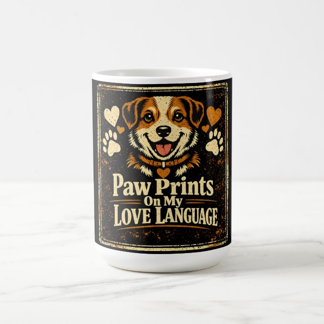 Mug Empreintes de pattes sur mon cœur – Amour éternel  (Centre)