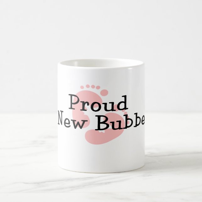 Mug Empreintes de pied de bébé fille Nouveau Bubbe fiè (Centre)