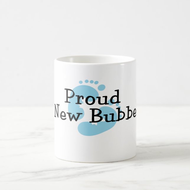 Mug Empreintes de pied de bébé garçon de fière nouvell (Centre)