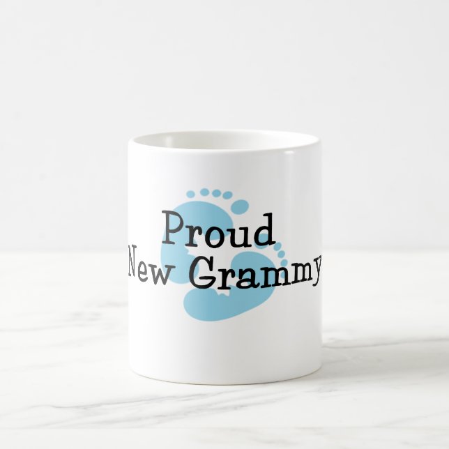 Mug Empreintes de pied de bébé garçon fière nouvelle G (Centre)