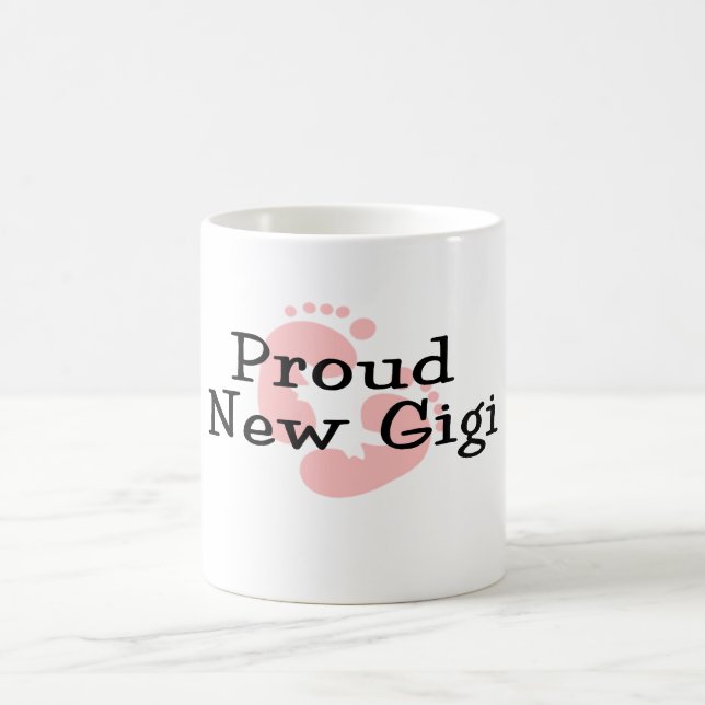 Mug Empreintes de Pieds de Bébé Fille Fière Nouvelle G (Centre)